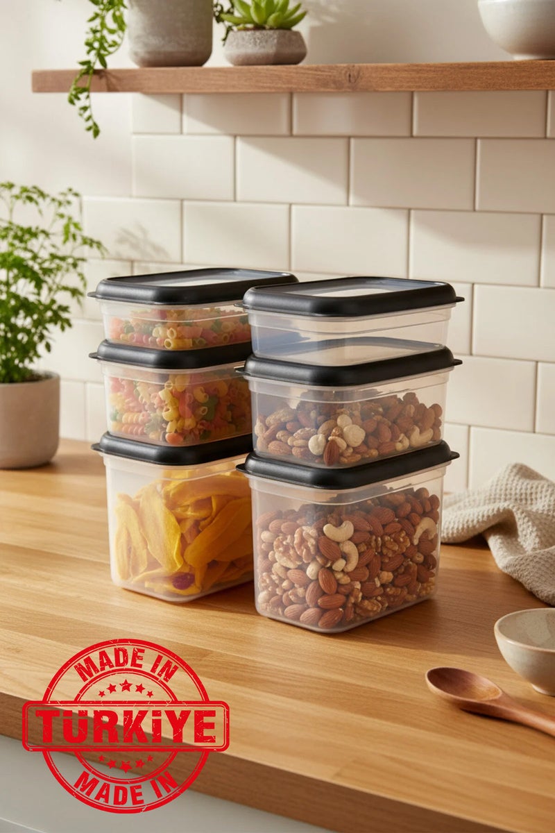 Bernardo Hide Plus 6-Piece Storage Container(2X 1.9Lt - 2X 1 Lt - 2X 0.70 Lt) (Made in Turkey) - Image 1